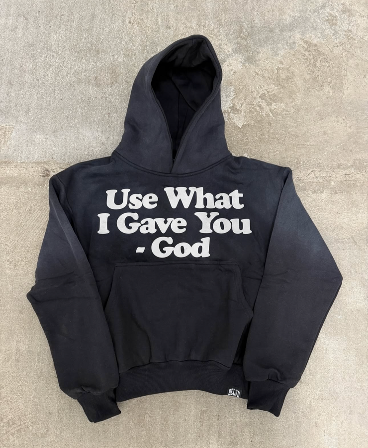 Use What God Gave You Hoodie - Black