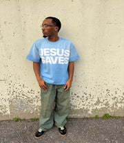Jesus Saves Tee - Blue